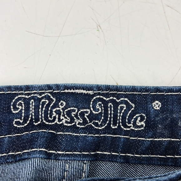 Miss Me blue denim jeans with bedazzled pockets - Picture 6 of 12